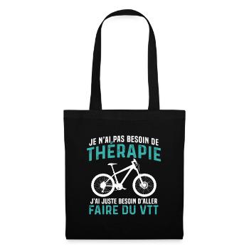 j'ai juste besoin d aller faire du vtt - Sac en tissu - noir - Devant