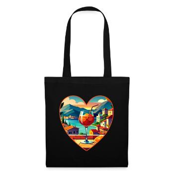 Boire vacances d’été amour rêve chemise cadeau - Sac en tissu - noir - Devant
