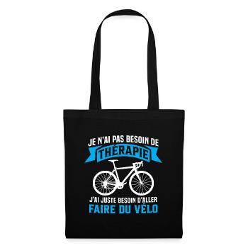 j'ai juste besoin d'aller faire du vélo - Sac en tissu - noir - Devant
