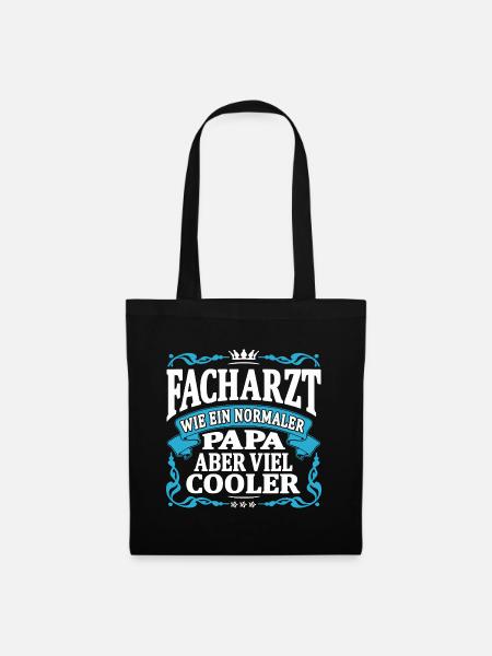 Facharzt papa aber viel cooler - Stoffbeutel - Schwarz