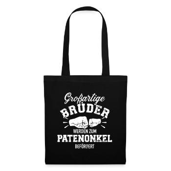 Patenonkel - Stoffbeutel - Schwarz - Vorne