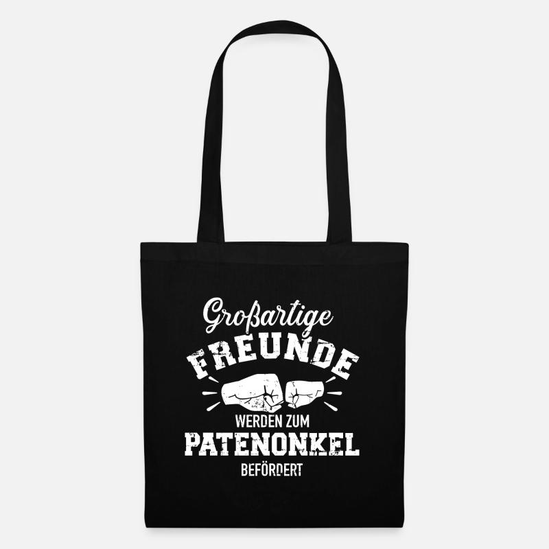 Patenonkel - Stoffbeutel - Schwarz