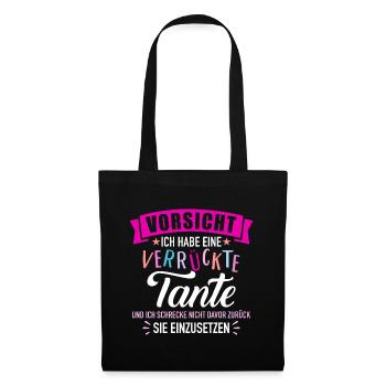 Tante - Stoffbeutel - Schwarz - Vorne