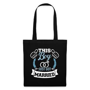 mariage - Sac en tissu - noir - Devant