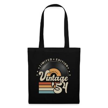 Jahrgang 1954 Geburtstagsgeschenk Jahrgang 1954 - Stoffbeutel - Schwarz - Vorne