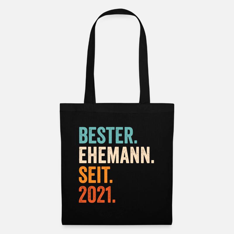 bester ehemann seit 2021 - Stoffbeutel - Schwarz
