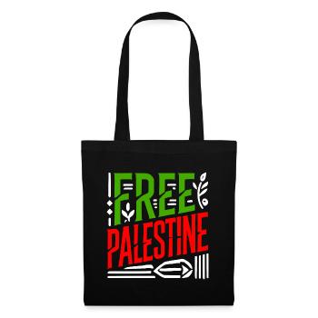 Free palestine - Stoffbeutel - Schwarz - Vorne