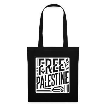 Free palestine - Sac en tissu - noir - Devant