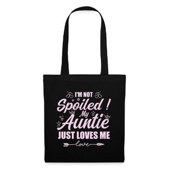 Im Not Spoiled My Auntie Just Loves Me a Team Kids - Tote Bag - black - Front