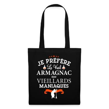 Armagnac - Sac en tissu - noir - Devant