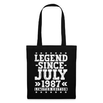 Légende Juillet 1987 Vintage Cadeau d’anniversaire - Sac en tissu - noir - Devant