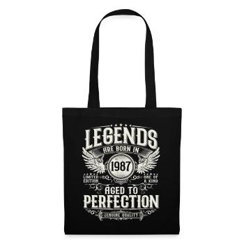 Millésime 1987 Born Legends Cadeau d’anniversaire - Sac en tissu - noir - Devant