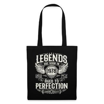 Né en 1978 Legends Cadeau d’anniversaire - Sac en tissu - noir - Devant