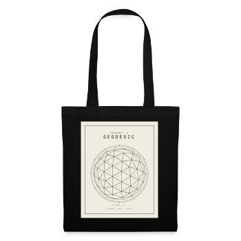 Geodesian Sphere Geometry Pattern - Tote Bag - black - Front