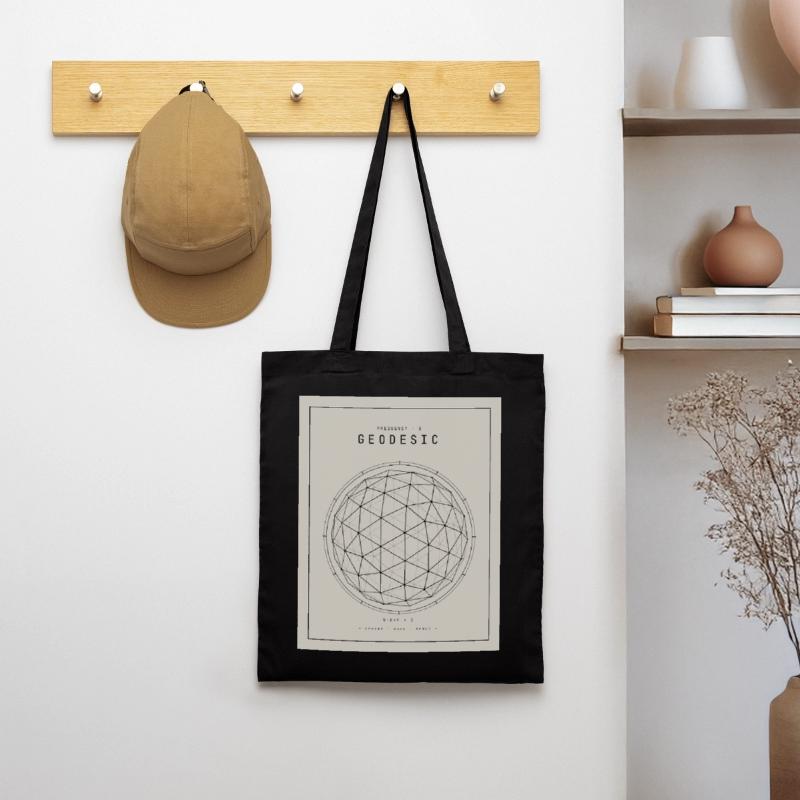Geodesian Sphere Geometry Pattern Tote Bag