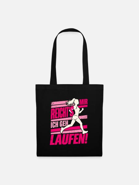 Mir reicht's Laufen Läuferin Geburtstag Geschenk - Stoffbeutel - Schwarz