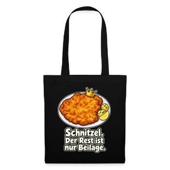 Schnitzel regiert - Stoffbeutel - Schwarz - Vorne