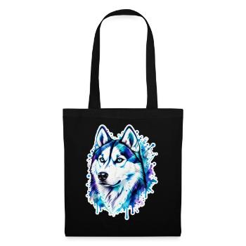 Husky - Stoffbeutel - Schwarz - Vorne