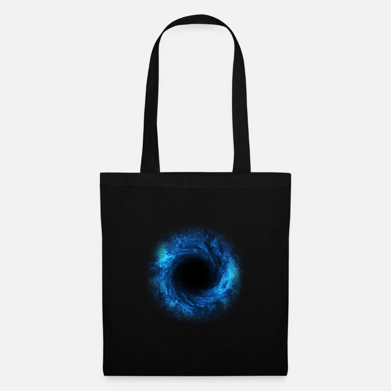 black hole - connection to the source, DD / - Tote Bag - black