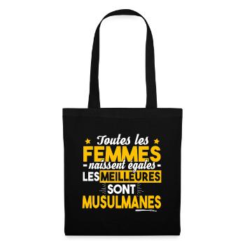 Musulmane Musulman Religion Islam Foi Allah Humour - Sac en tissu - noir - Devant