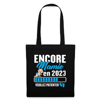 Encore Mamie En 2023 Cadeau Future Grand-mère - Sac en tissu - noir - Devant