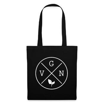 Vegan Veganer Veganerin - Sac en tissu - noir - Devant