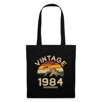 Jahrgang 1984 geboren Vintage 1984 Geschenk - Stoffbeutel - Schwarz - Vorne