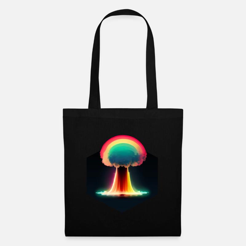 Explosion nucléaire arc-en-ciel - Sac en tissu - noir