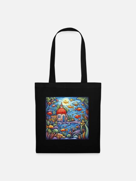 Aquarium - Stoffbeutel - Schwarz