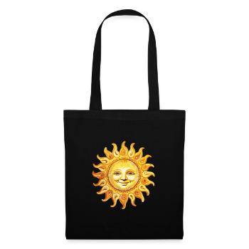 Sonne Lächelnd - Verspielte Ausstrahlung - Stoffbeutel - Schwarz - Vorne
