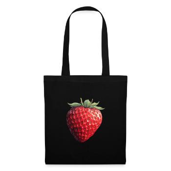 Douceur de la fraise - Sac en tissu - noir - Devant
