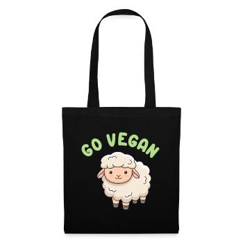 Conception de moutons pour les fiers végétaliens - Sac en tissu - noir - Devant