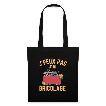 Je Peux Pas J'Ai Bricolage Cadeau Pour Bricoleurs - Sac en tissu - noir - Devant