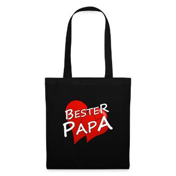 BESTER PAPA - Stoffbeutel - Schwarz - Vorne