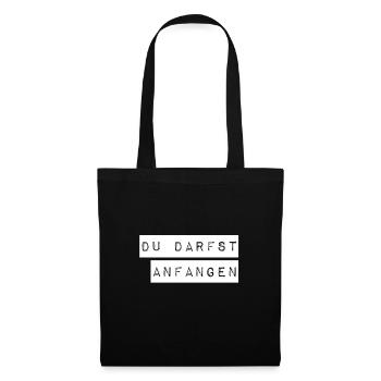 ich lasse dir den Vortritt - Stoffbeutel - Schwarz - Vorne