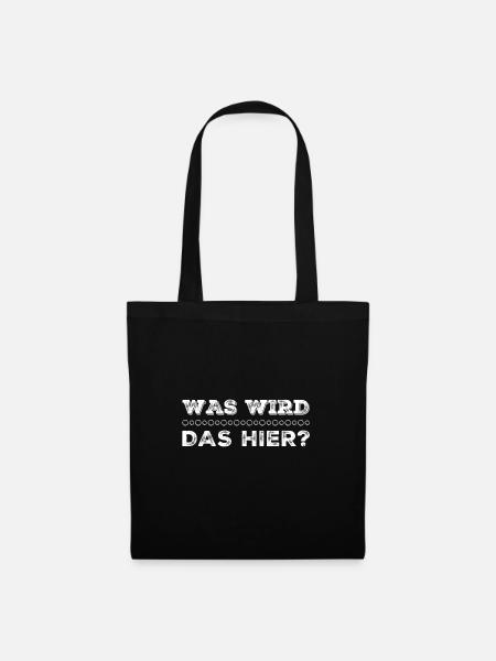 wohin wird das führen - Stoffbeutel - Schwarz