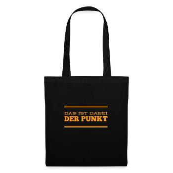 der entscheidende Punkt - Stoffbeutel - Schwarz - Vorne