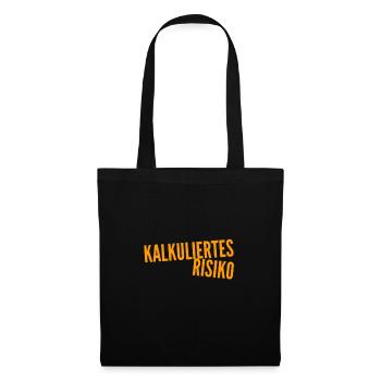 ich stehe auf kalkuliertes Risiko - Stoffbeutel - Schwarz - Vorne