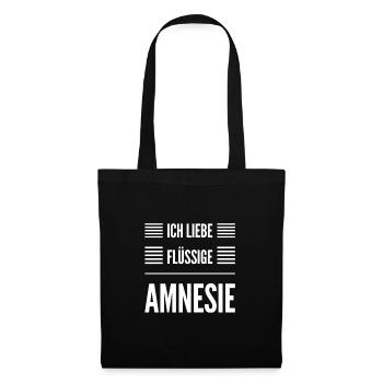 Amnesie ist mein Ding - Stoffbeutel - Schwarz - Vorne