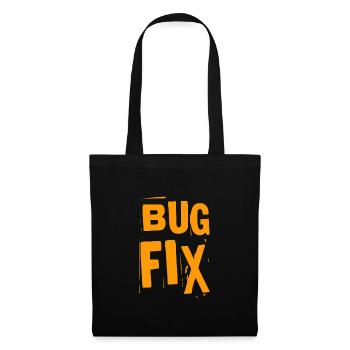 Bugfix ist super - Stoffbeutel - Schwarz - Vorne