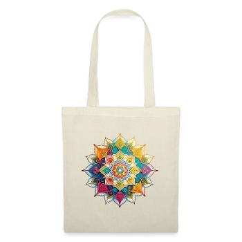 Buntes Mandala - Yoga - Meditation - GOA - Stoffbeutel - Natur - Vorne
