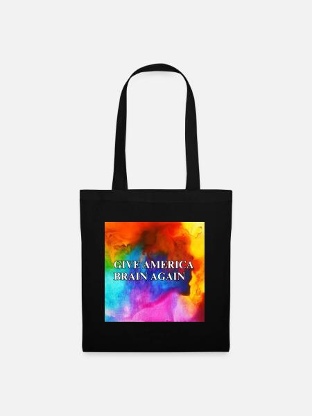 Give America Brain Again - buntes Design colorful - Stoffbeutel - Schwarz