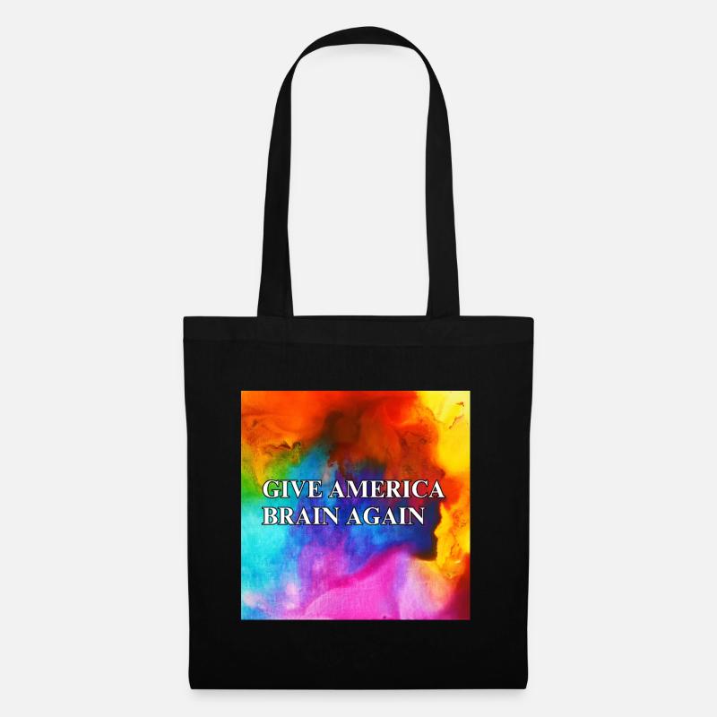 Give America Brain Again - buntes Design colorful - Stoffbeutel - Schwarz