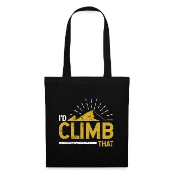 Climb Climbing Mountain - Stoffbeutel - Schwarz - Vorne