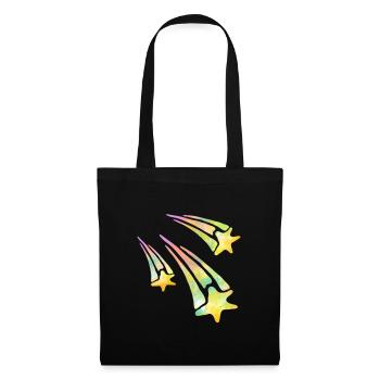 étoiles filantes - Sac en tissu - noir - Devant