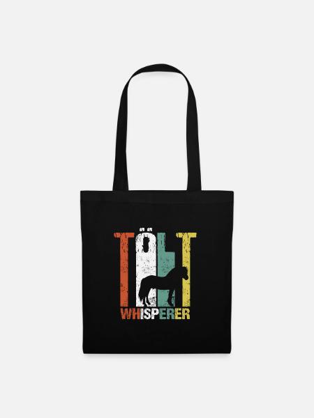 Islandpferd Tölt Flüsterer Retro Vintage Grunge - Stoffbeutel - Schwarz