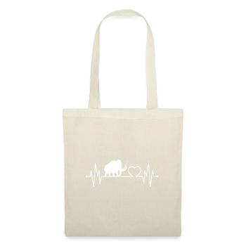 Battement de cœur d'éléphant mammouth pour les fans du temps - Sac en tissu - nature - Devant