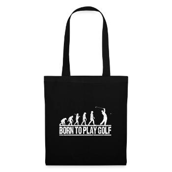 Golf Tee Evolution Funny pour les golfeurs - Sac en tissu - noir - Devant