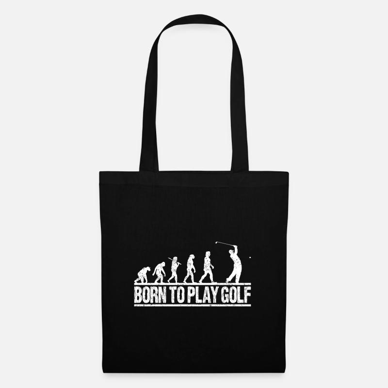 Golf Tee Evolution Funny for golfers - Tote Bag - black
