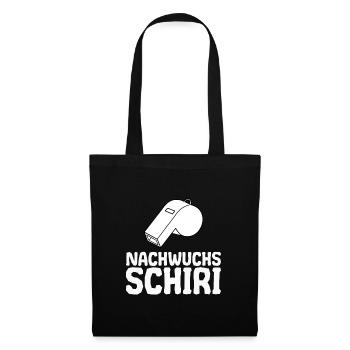 Nachwuchs Fussball Schiri Schiedsrichter Geschenk - Stoffbeutel - Schwarz - Vorne